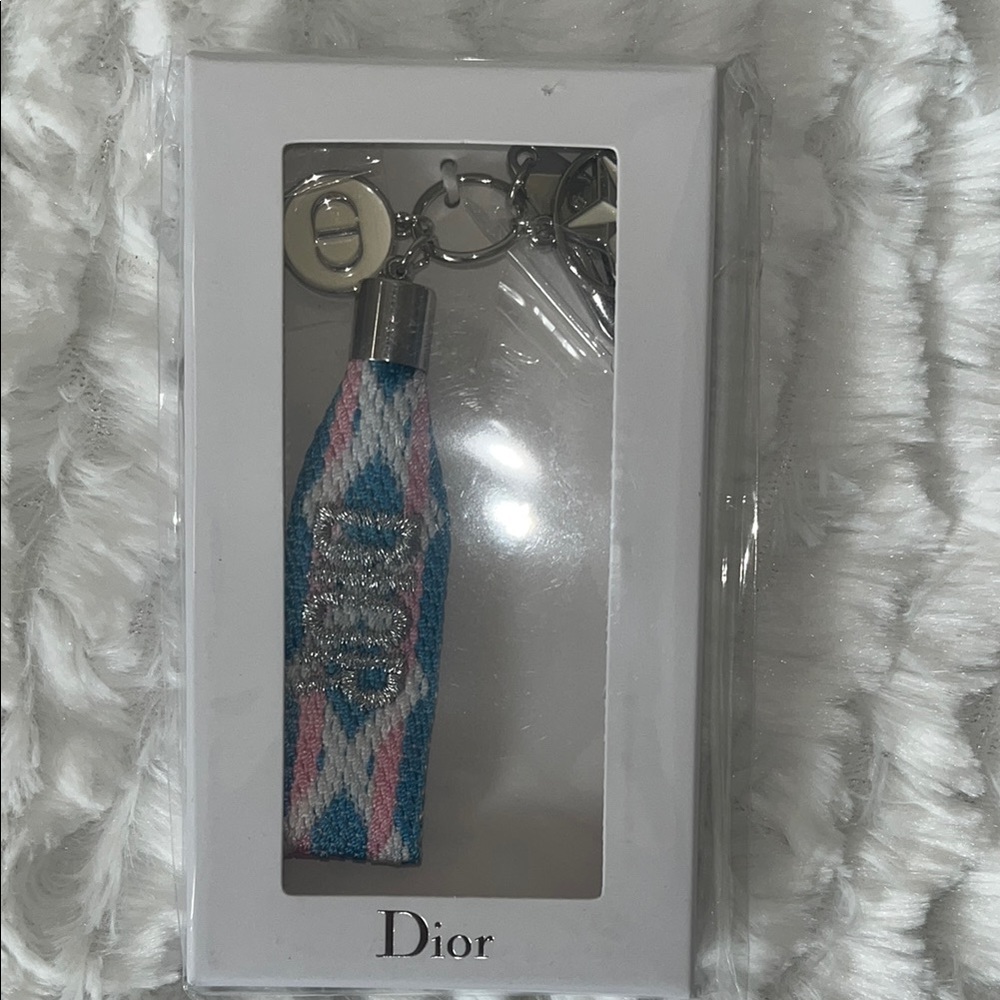 Dior Blue and Pink Keychain